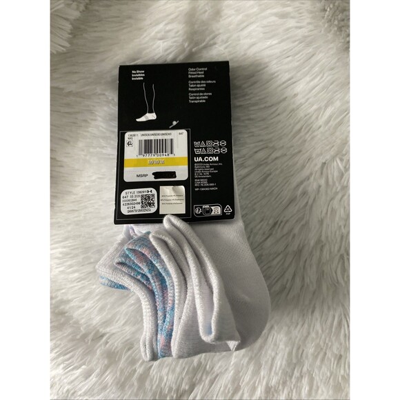 Under Armour Unisex No Show Low Cut Socks Men 7-8 Women 6-10 Multicolor 6 Pairs - Picture 7 of 7